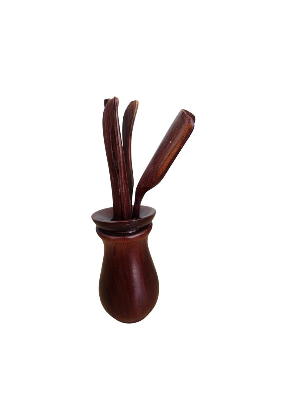 rosewood Chinese TEA 5 pc utensil holder